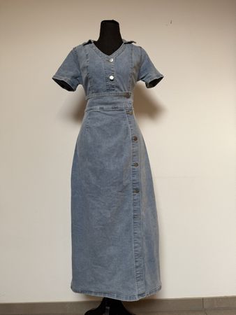 elastisches Jeans Maxikleid