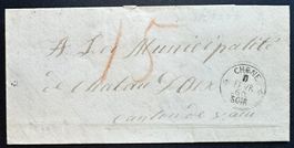 1860 Kanton Genf Brief von Chêne nach Château d’Oex