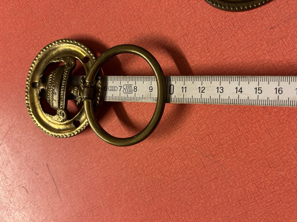 Ferramenta: Beschläge 6 Stk. antik Messing Schubladen Griffe Ringgriff  – Usato da Lanzenhäusern venduto da vic63 4