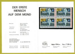 USA: Erster Mensch auf dem Mond 1969, illustr. Faltbogen
