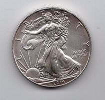 (1327) USA 1 Eagle Silber Unze, 2014, stgl