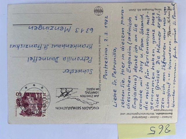 Cartes postales: alte Ansichtskarte Berninabahn Morteratschgletscher, 1982 – D'occasion à Niederwil AG par dahu75 1