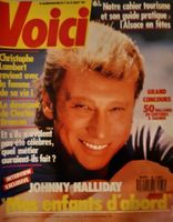 Johnny Hallyday / Christophe Lambert - Magazine Voici - 1989