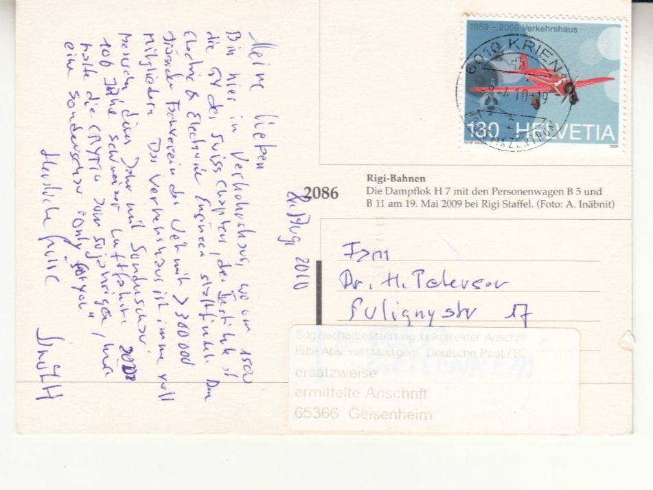 Cartes postales: Rigi Bahn 2010 – D'occasion à Bürglen TG par StampGraf 1