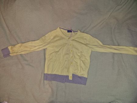 Lupilu Mädchen Strickjacke Gelb und Grau Gr. 98/104