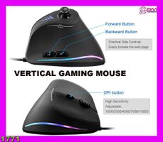 Vertikale Gaming-Maus kabelgebunden RGB