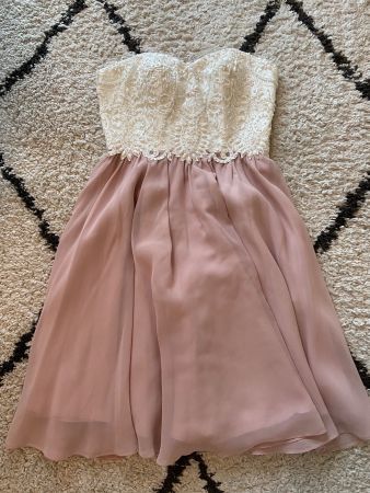 Cocktailkleid Rosa / Weiss