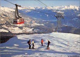 Laax GR // 1974 Luftseilbahn Crap Sogn Gion Skifahrer Flims