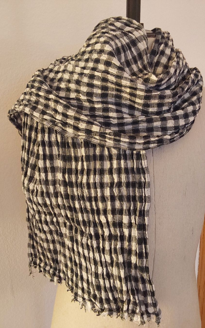 Foulard & Sciarpe: Schal Tuch Baumwolle schwarzweiss – Usato da Köniz venduto da scopello12