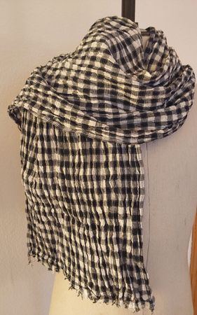 Schal Tuch Baumwolle schwarzweiss