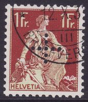 Verwaltungsmarke SBK-Nr. 15 (Eingelochtes Kreuz 1935-1937)