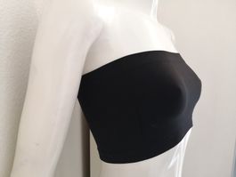 🤩4 STK: HANRO BANDEAU-BH SCHWARZ & NUDE NEU
