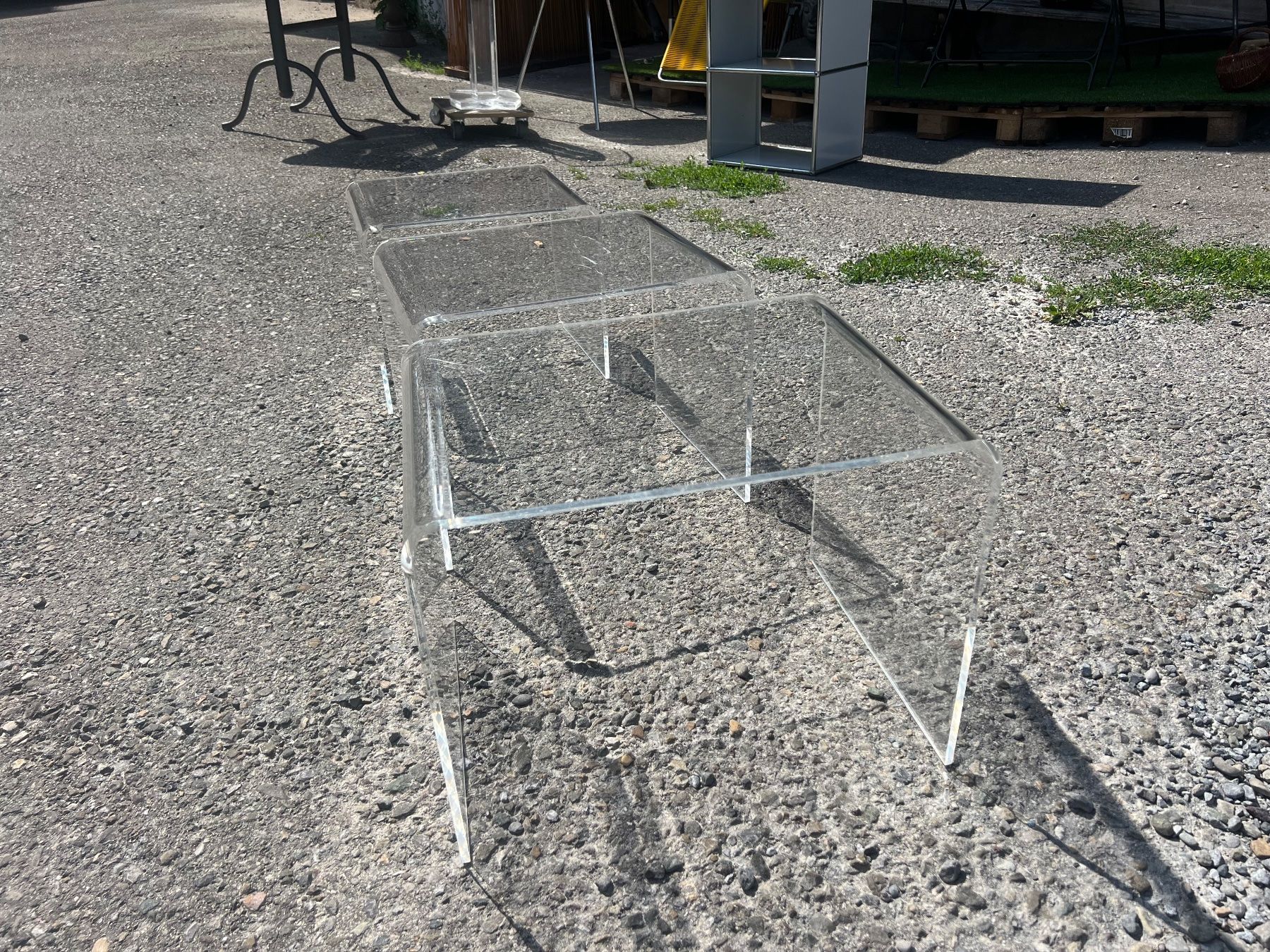 Tavoli: 3 er Set Plexiglas Tische – Usato da Otelfingen venduto da Yossi-68 8