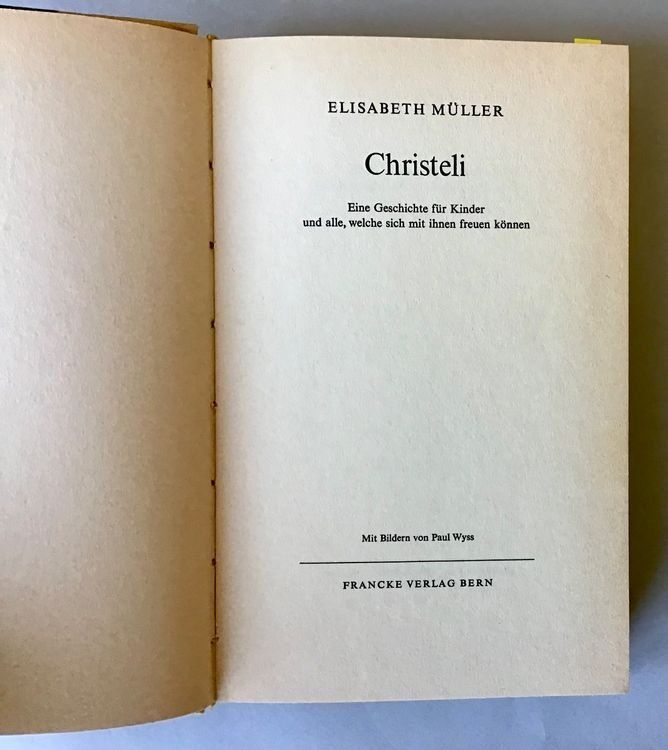 Bücher: Buch: Christeli von Elisabeth Müller – Gebraucht aus Bremgarten b. Bern von Poirette52 1