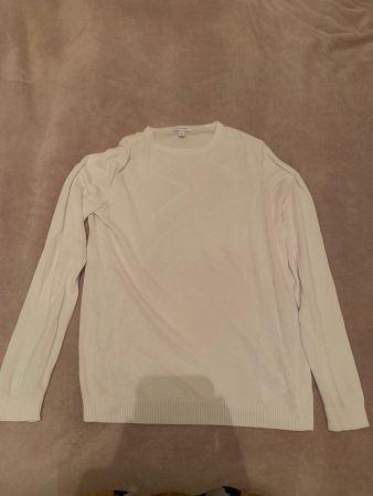 CALVIN KLEIN white cotton pullover sweater Grösse S