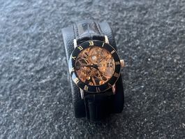 Mechanische Vintage Skelettuhr Armbanduhr