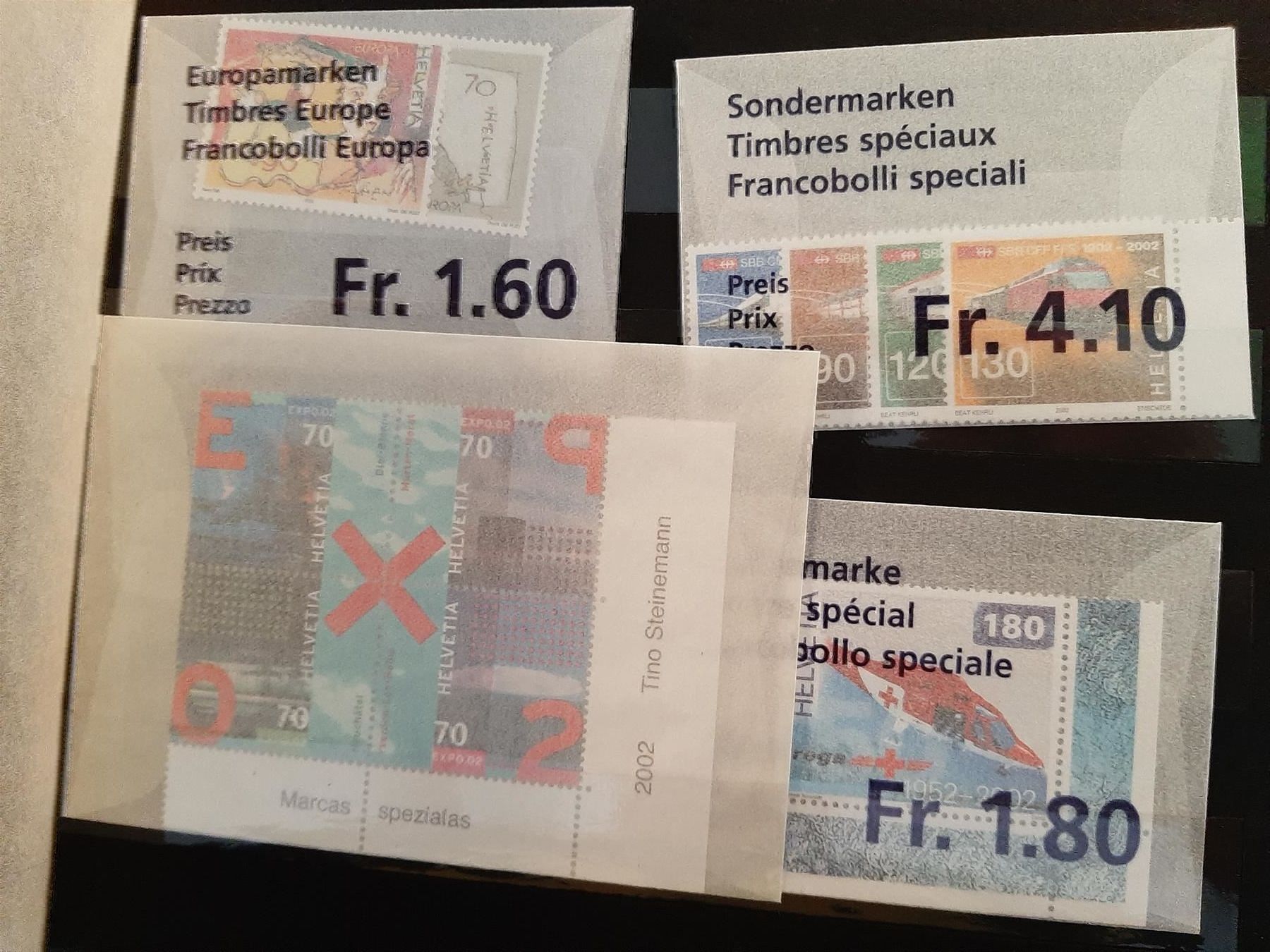 Alle Briefmarken: 2002 Diverse Briefmarken  Postfrisch – Neu (gemäss Beschreibung) aus Affoltern am Albis von Andrezc 2