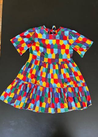 Sommerkleid farbenfroh, Gr. 128 - Top Zustand