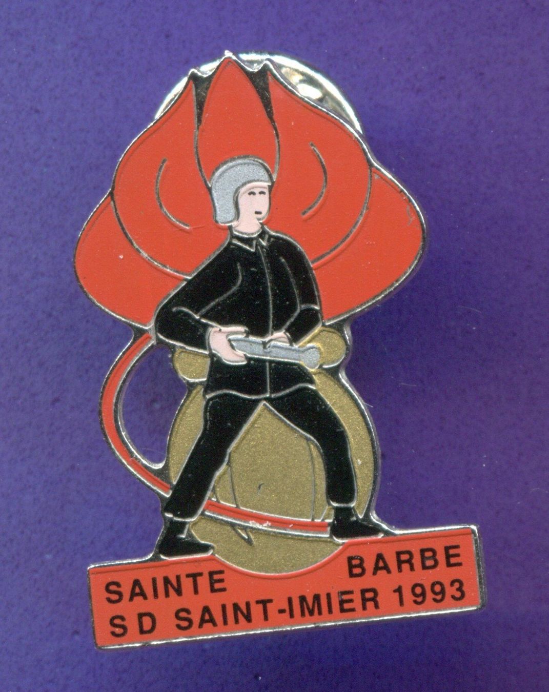 Plaketten & Abzeichen: SAPEURS-POMMIERS	 SAINT-IMIER  1993 – Gebraucht aus Winterthur von Sammleroase