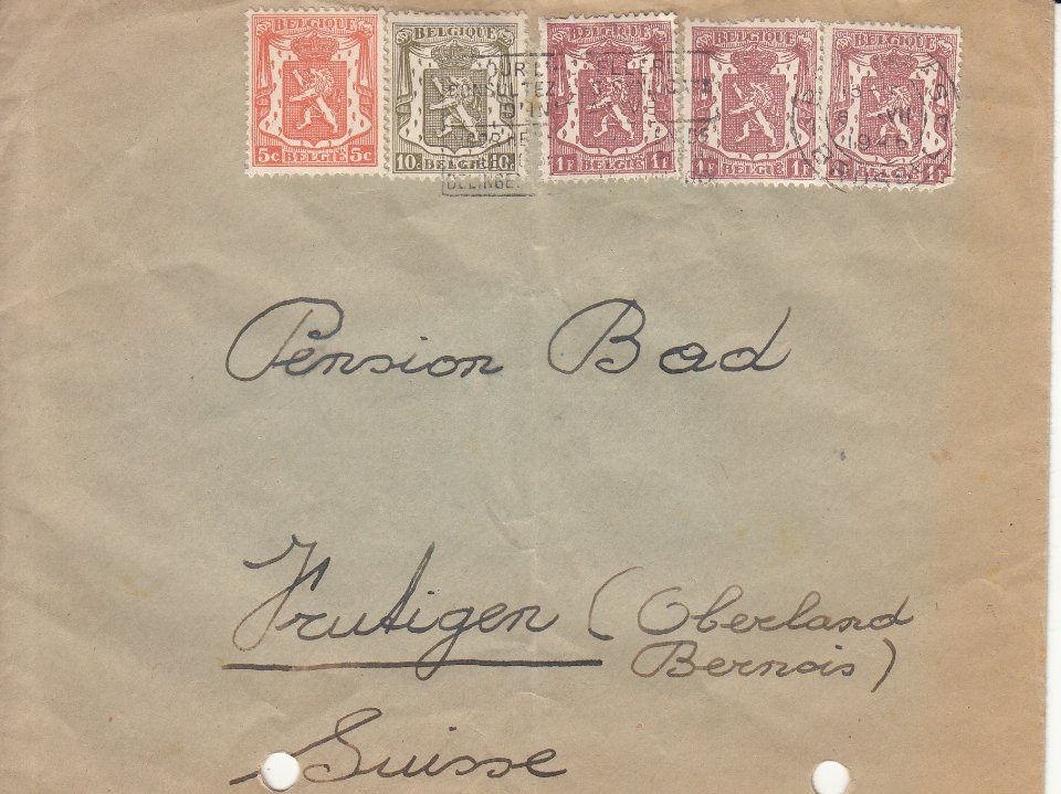 Tutti i francobolli: Belgien - Frutigen 1946 – Usato da Bürglen TG venduto da StampGraf