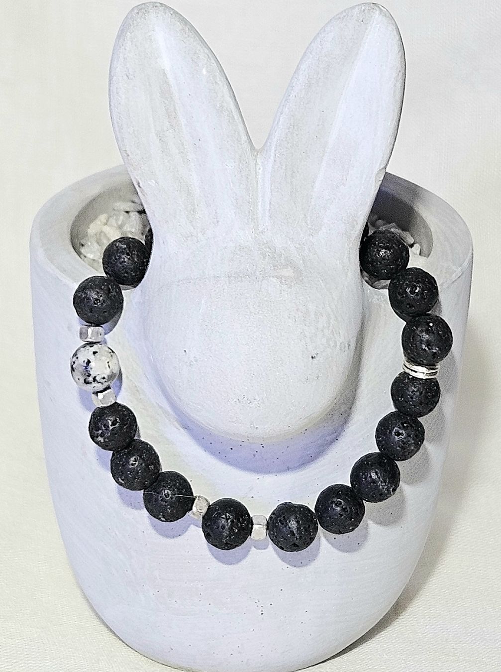 Bracciali & Braccialetti: schlichte Lavastein Armk. - Spendenaktion – Nuovo (secondo la descrizione) da Unterkulm venduto da Nachtigall 2
