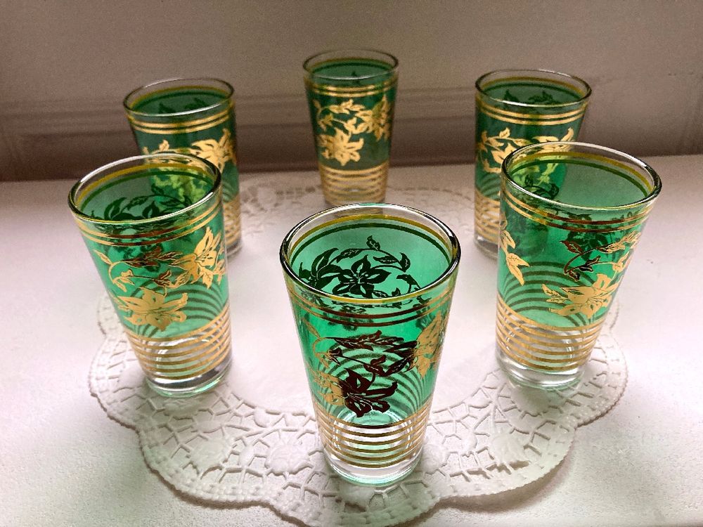6 Verres à Thé Marocain MIELIMON - En Verre Transparent - 10cm De Haut - Pour Thé à La Menthe - Décoration Orientale