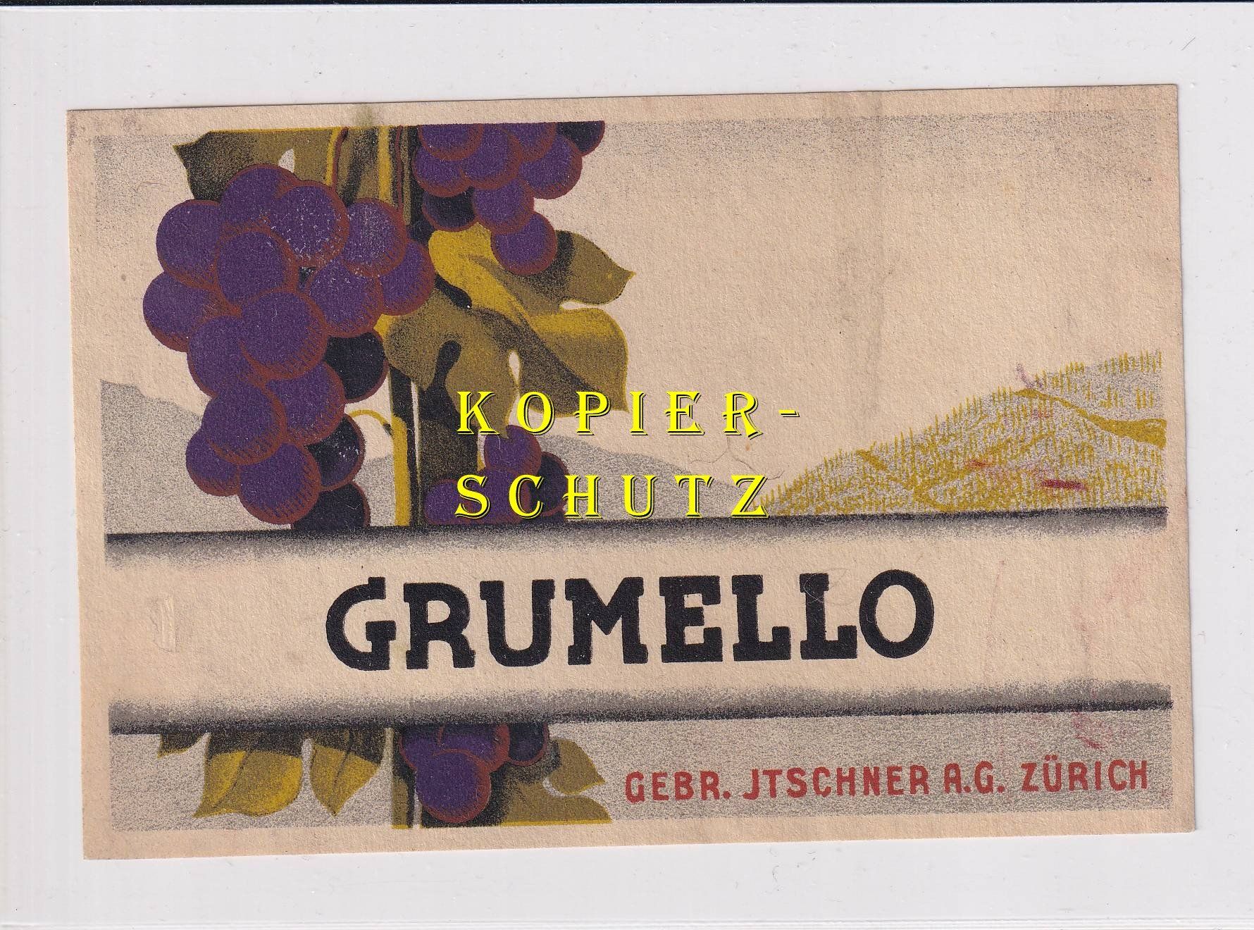 Papiere: Etikette - Grumello /bd – Gebraucht aus Hombrechtikon von Rudolf07