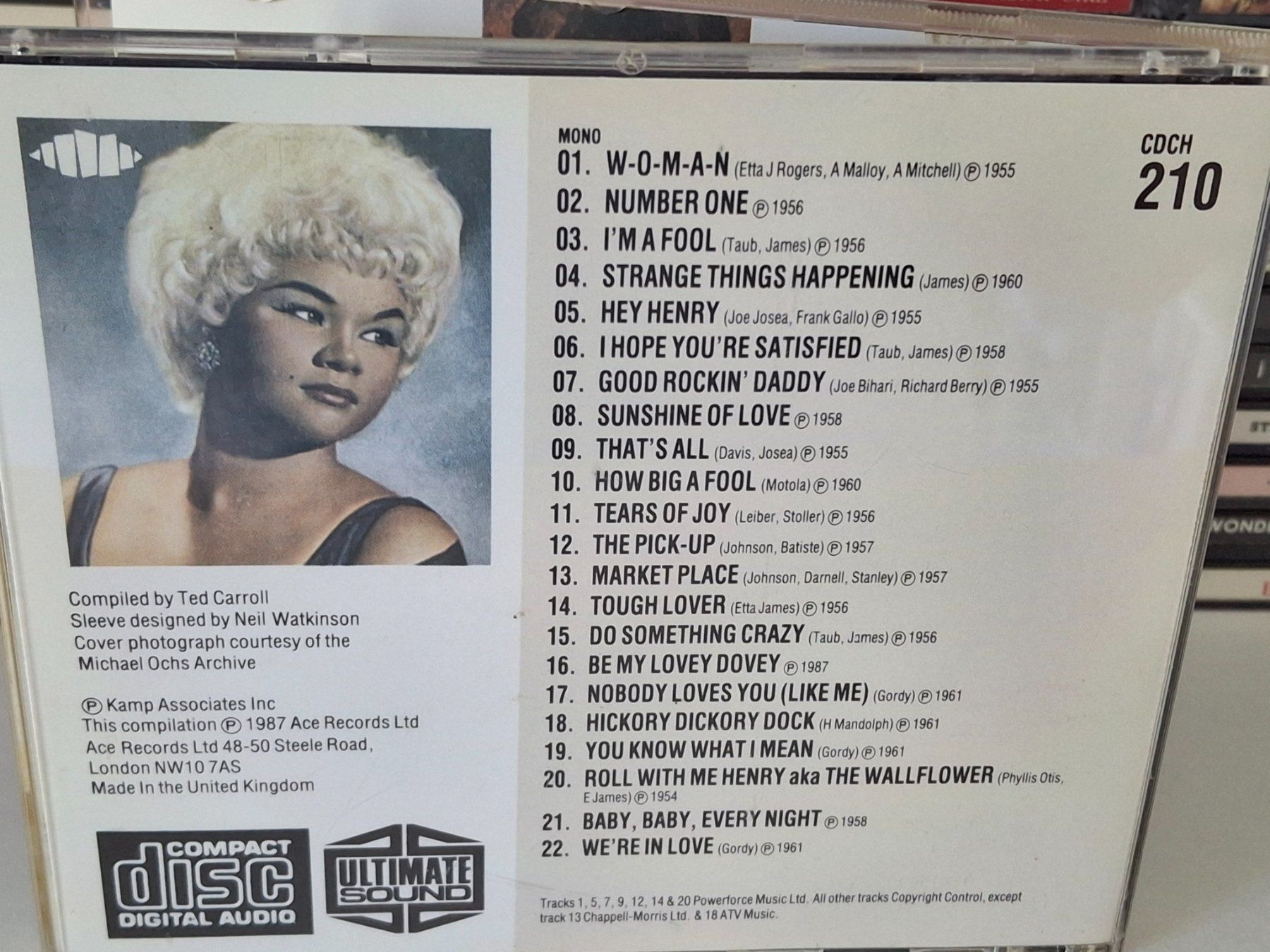 CDs: CD Etta James -  R&B Dynamite Ace Records 1987 – Gebraucht aus Aarberg von Jackup1 1