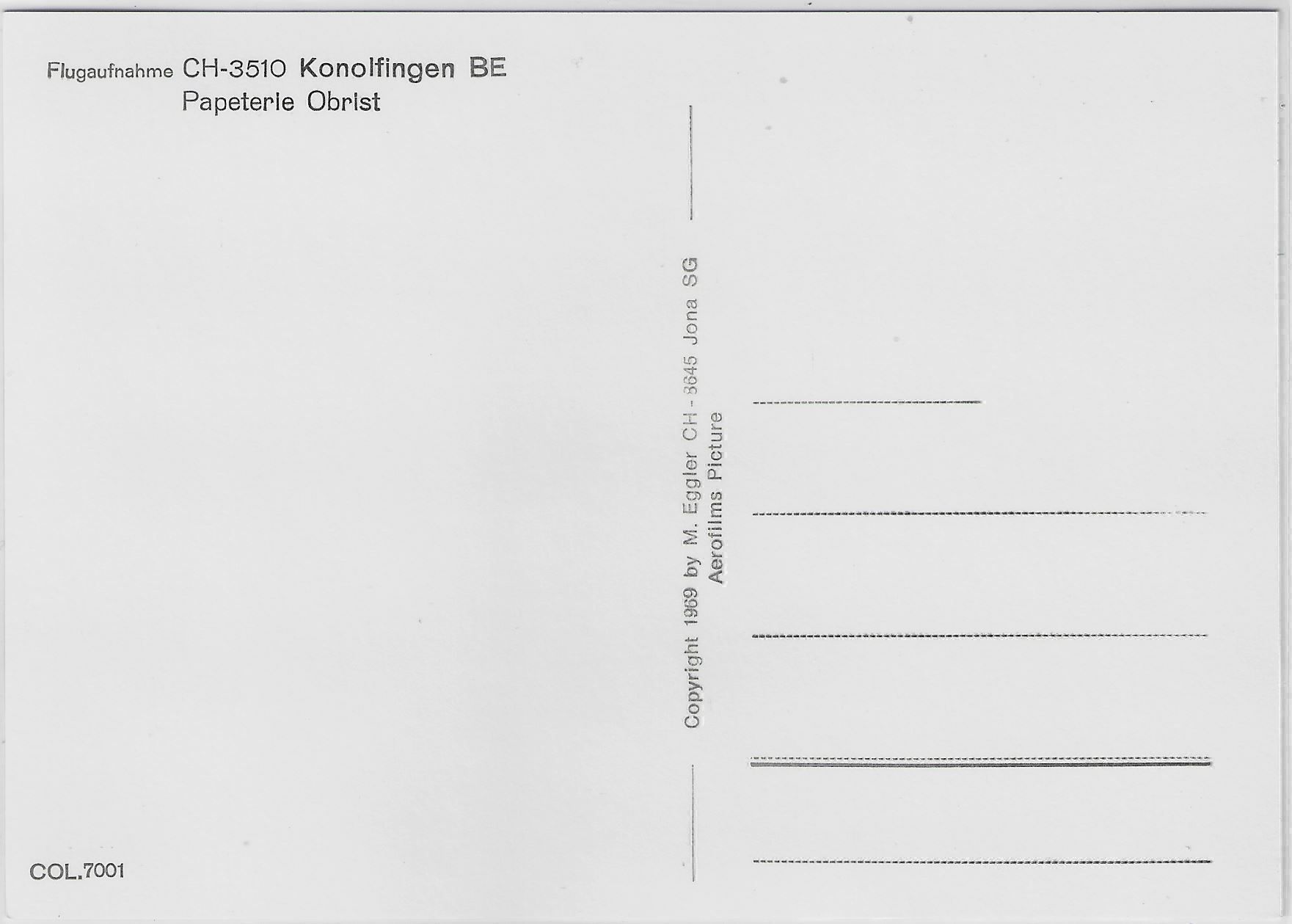 Cartoline postali: Flugaufnahme Konolfingen BE – Usato da Ettingen venduto da Kartenplanet 1