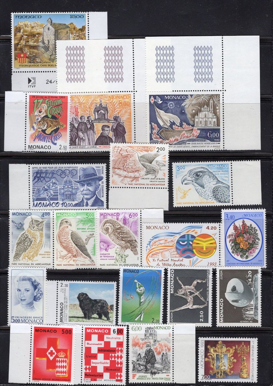 Alle Briefmarken: R5110  /  MONACO 1990-1994 – Neu (gemäss Beschreibung) aus Ste-Croix von MONT-TAGNAC 1