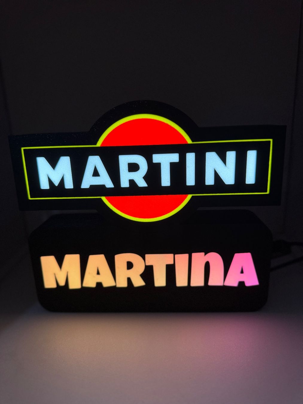 Lampen: Lightbox lumière led MARTINI - PERSONNALISABLE – Neu (gemäss Beschreibung) aus Vicques von PAMB3D 1