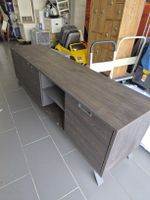 Sideboard dunkles Holz mit Metallfüssen L 206cm B 50cm H65cm