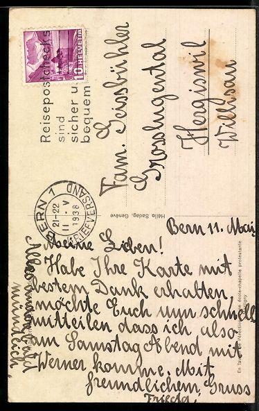 Ansichtskarten: AK Sion, Maison de paroisse – Gebraucht aus Berlin von bartko-reher 1