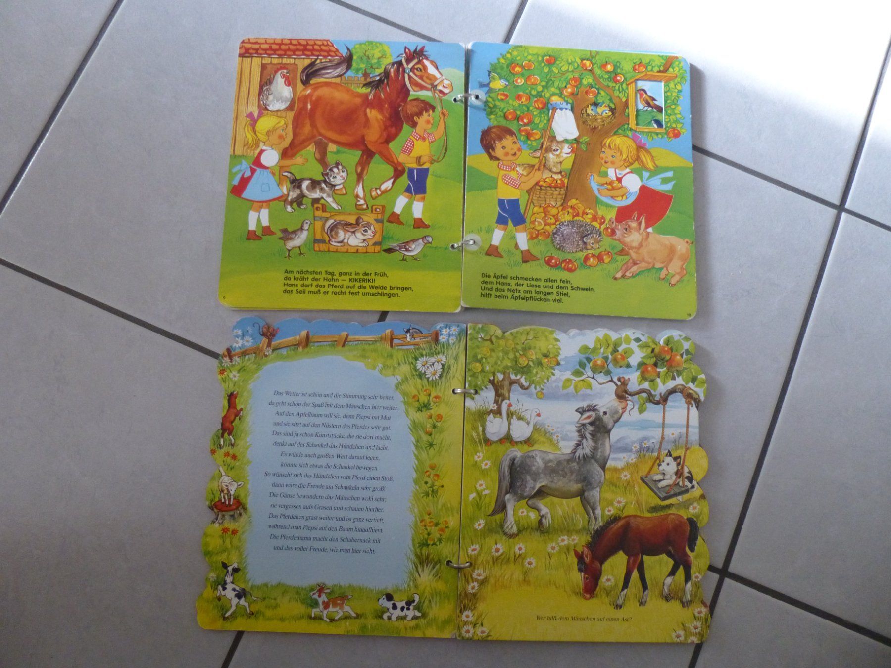 Libri: 2 Kinderbücher Bauernhof, aus festem Karton m. Ringen – Usato da Triengen venduto da misterpicknicker 2