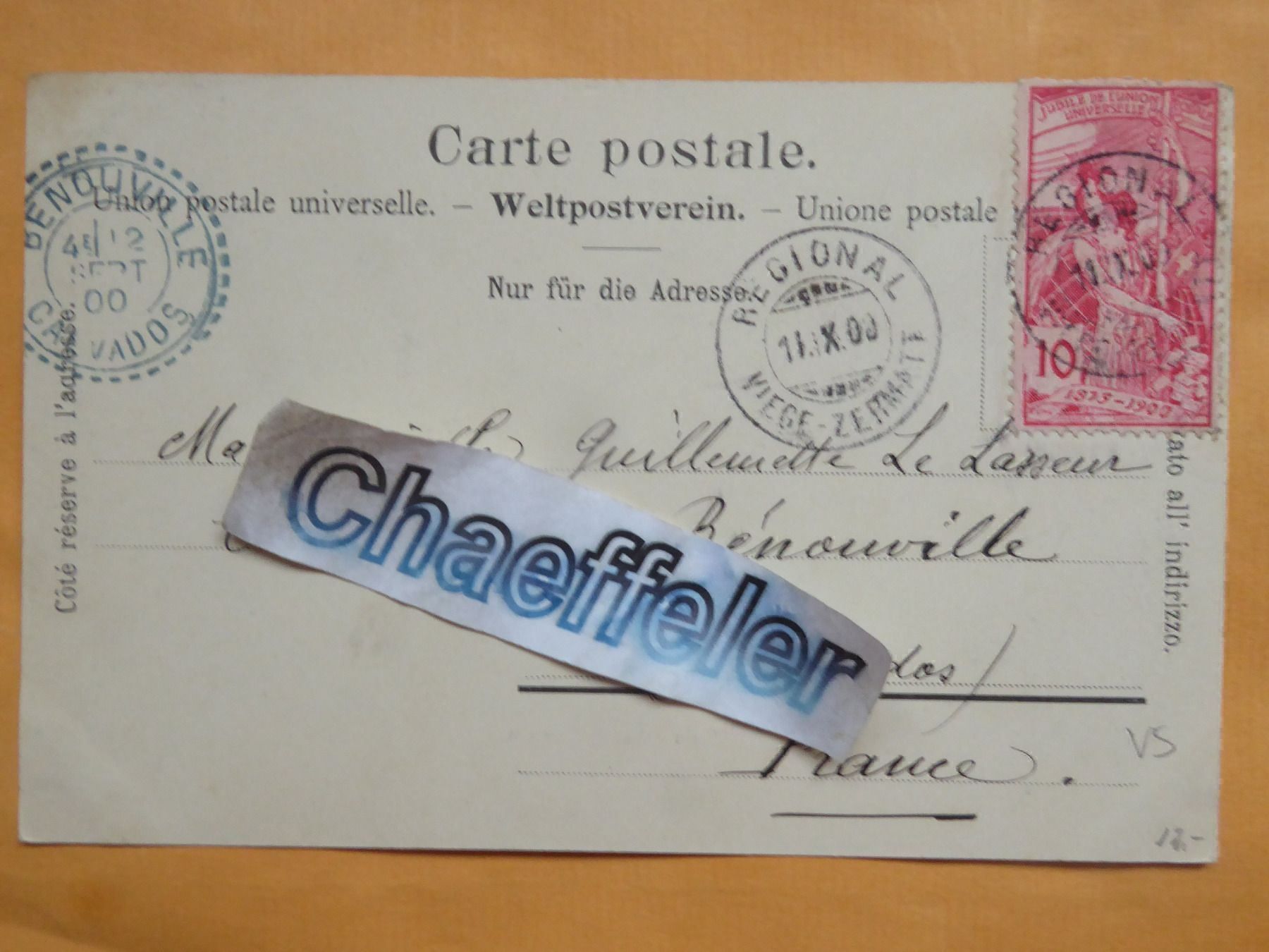 Ansichtskarten: 1900 Zermatt et le Vervin – Gebraucht aus Zürich von Chaeffeler 1