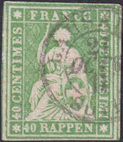 26G (26B4) Breitrandig von LAUSANNE: 21.OCT.1860, Kat 140.-