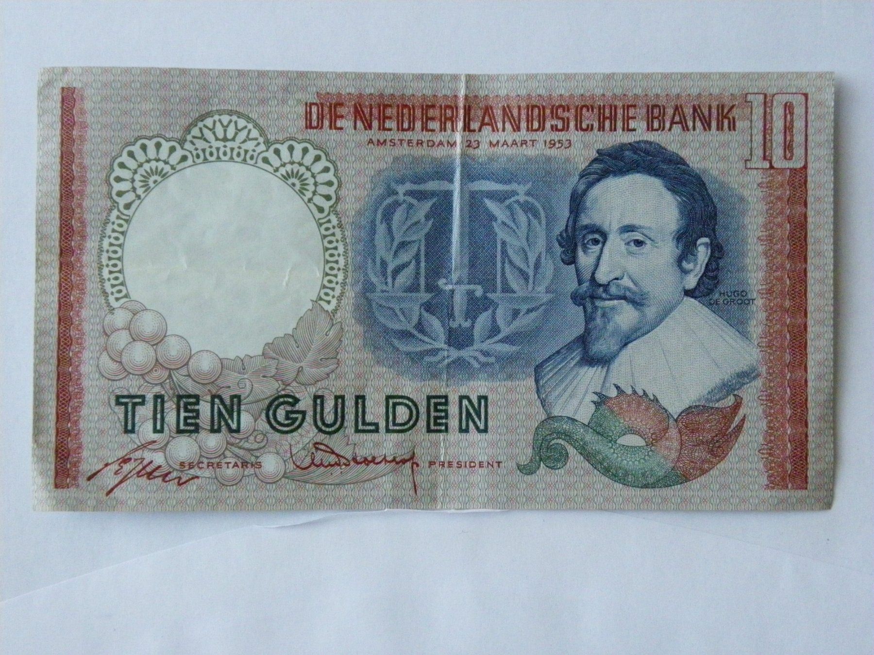 10 Gulden Note Niederlande 1953, Vintage Sammlerstück! (Gebraucht) in ...
