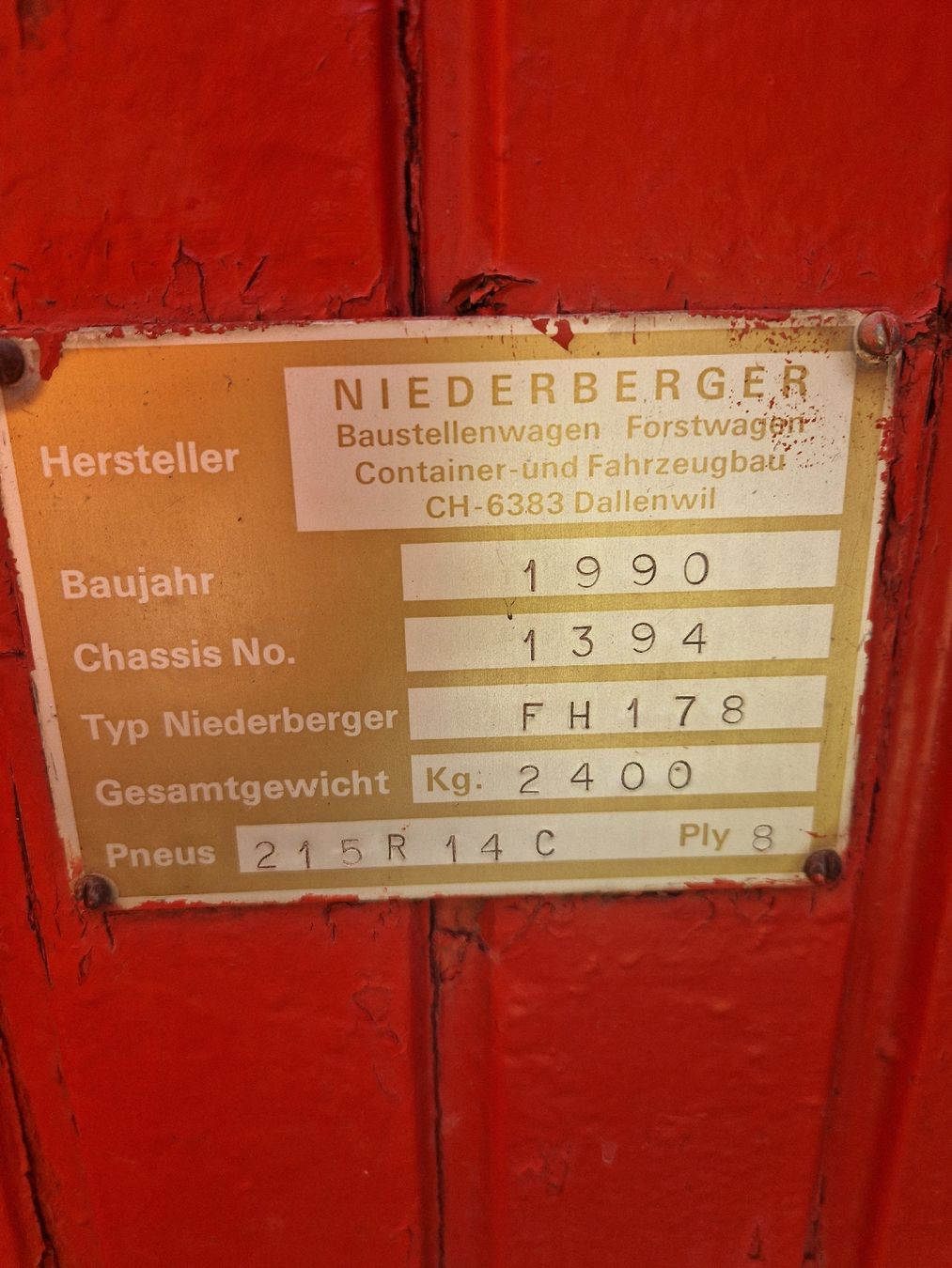 Niederberger Remorques: Bauwagen 4,5x230 Meter – D'occasion à Sumiswald par ForstCounty 2