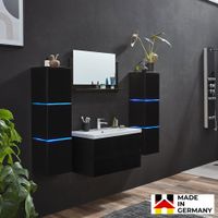 LED Badmöbel WANGEN BIG Deluxe - XL Schwarz