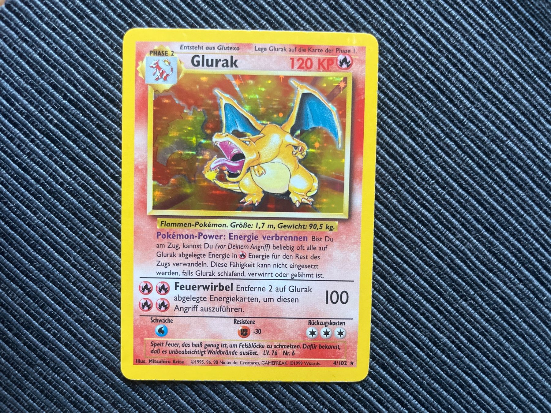 Pokémon Carte collezionabili: Pokemon Glurak holo Base Set deutsch – Usato da Wabern venduto da Collectfun