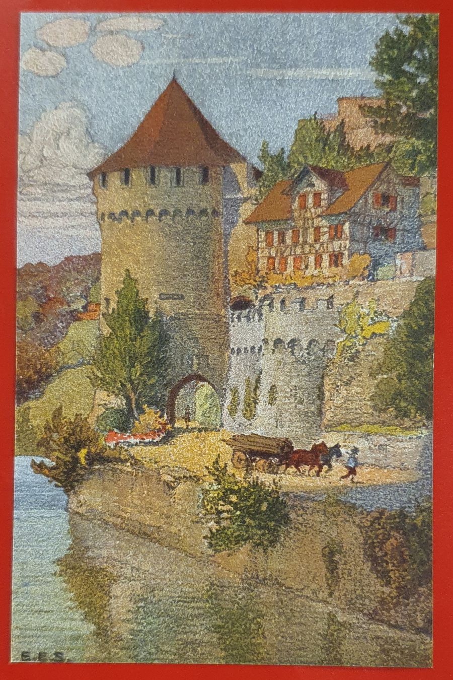 Cartoline postali: Original Luzern Lithographien von Ernst Schlatter – Usato da Kreuzlingen venduto da Rschweiz1 7