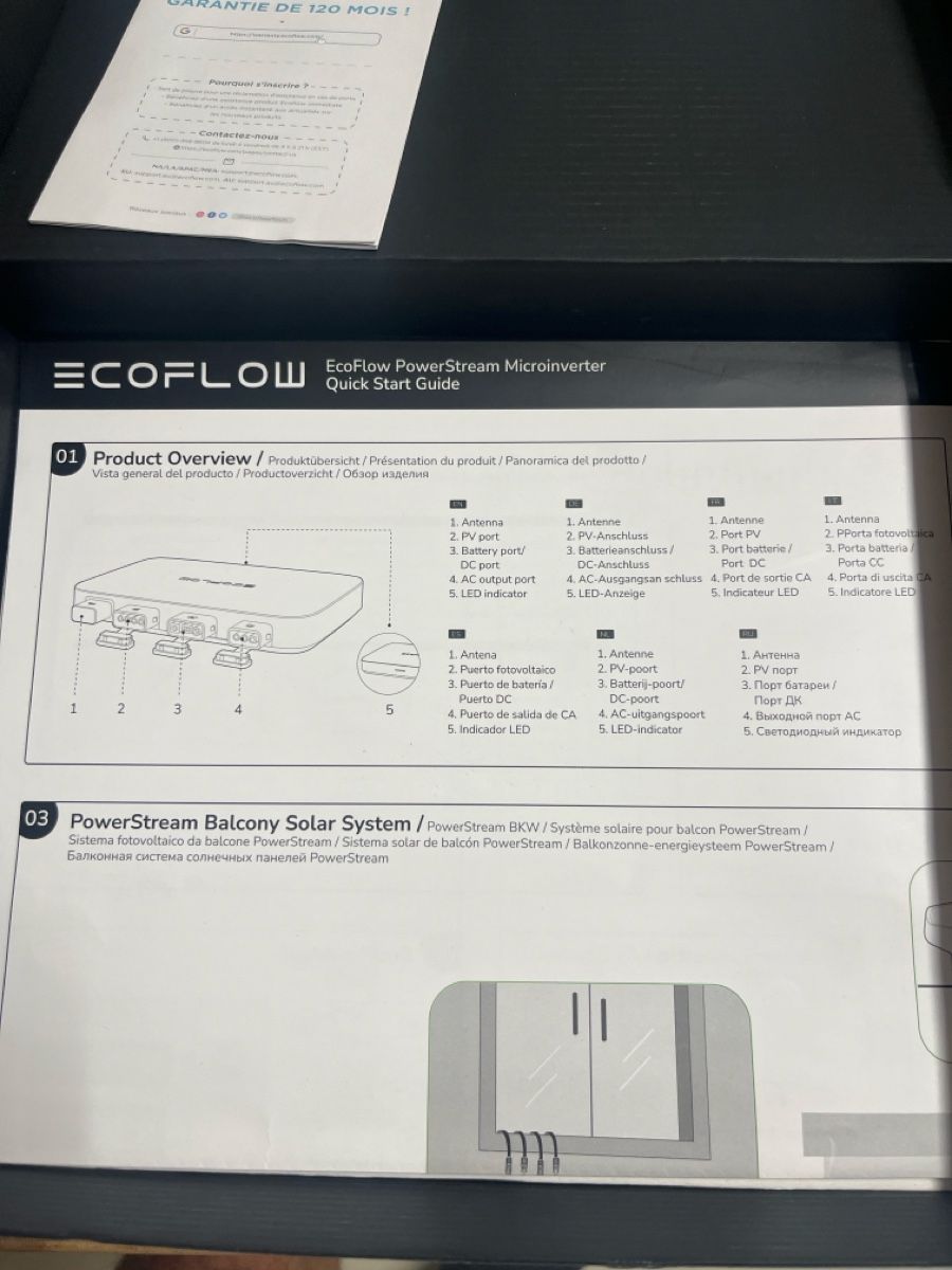Ecoflow Panneaux solaires: ECOFLOW PowerStream Microinverter Balkonsolar System – D'occasion à Hallau par Trabito 1