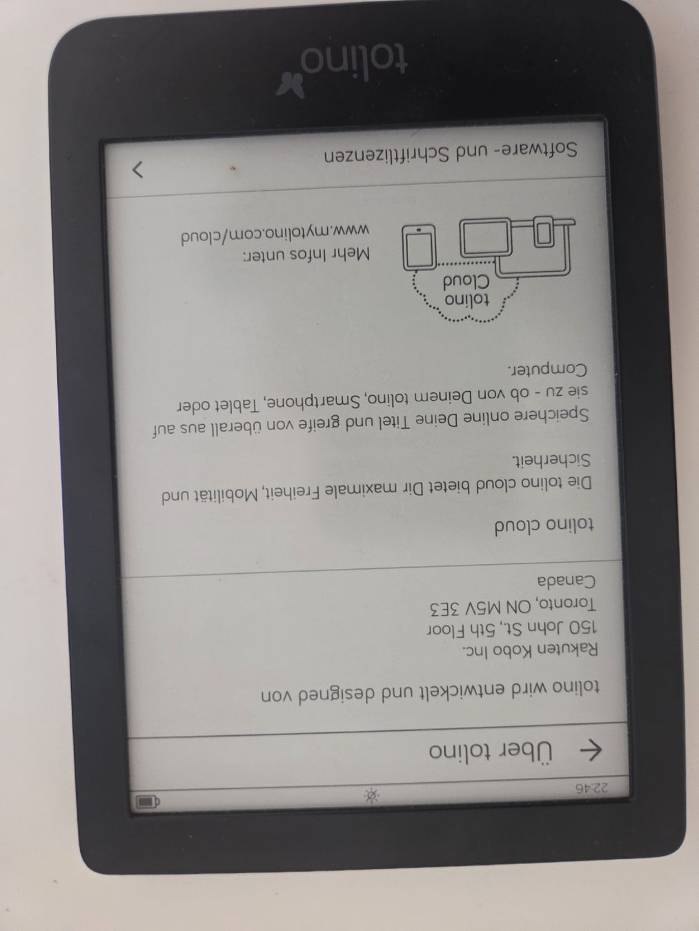 Tolino Tablet PC: tolino shine 3 E-Reader schwarz guter Zustand – Gebraucht aus Flawil von Hamdia12 3