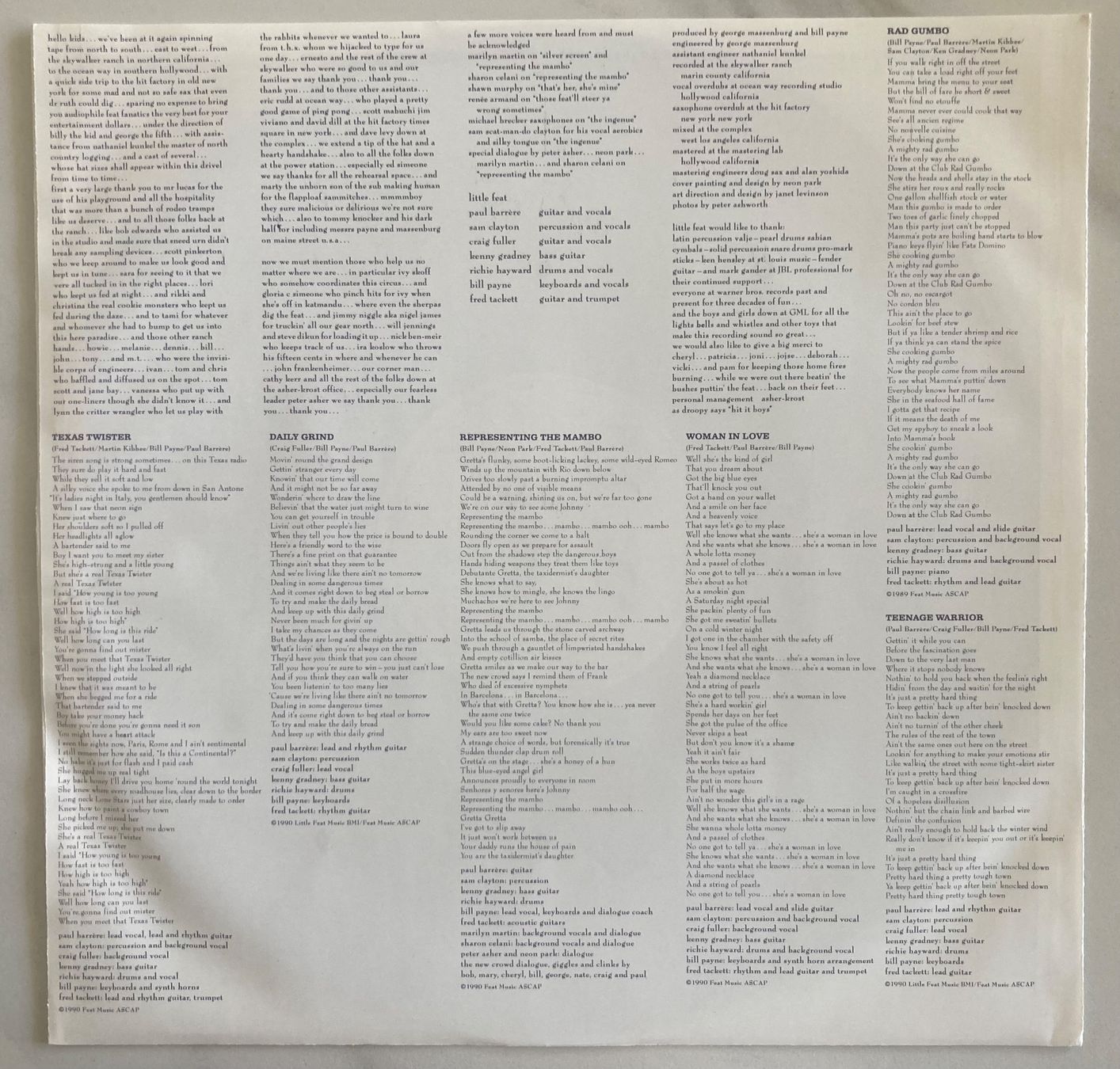 Dischi in vinile: LITTLE FEAT - REPRESENTING THE MAMBO – Usato da Poliez-Pittet venduto da Newtown-Records 2