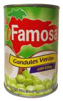 La Famosa Guandules verdes con Coco 425g