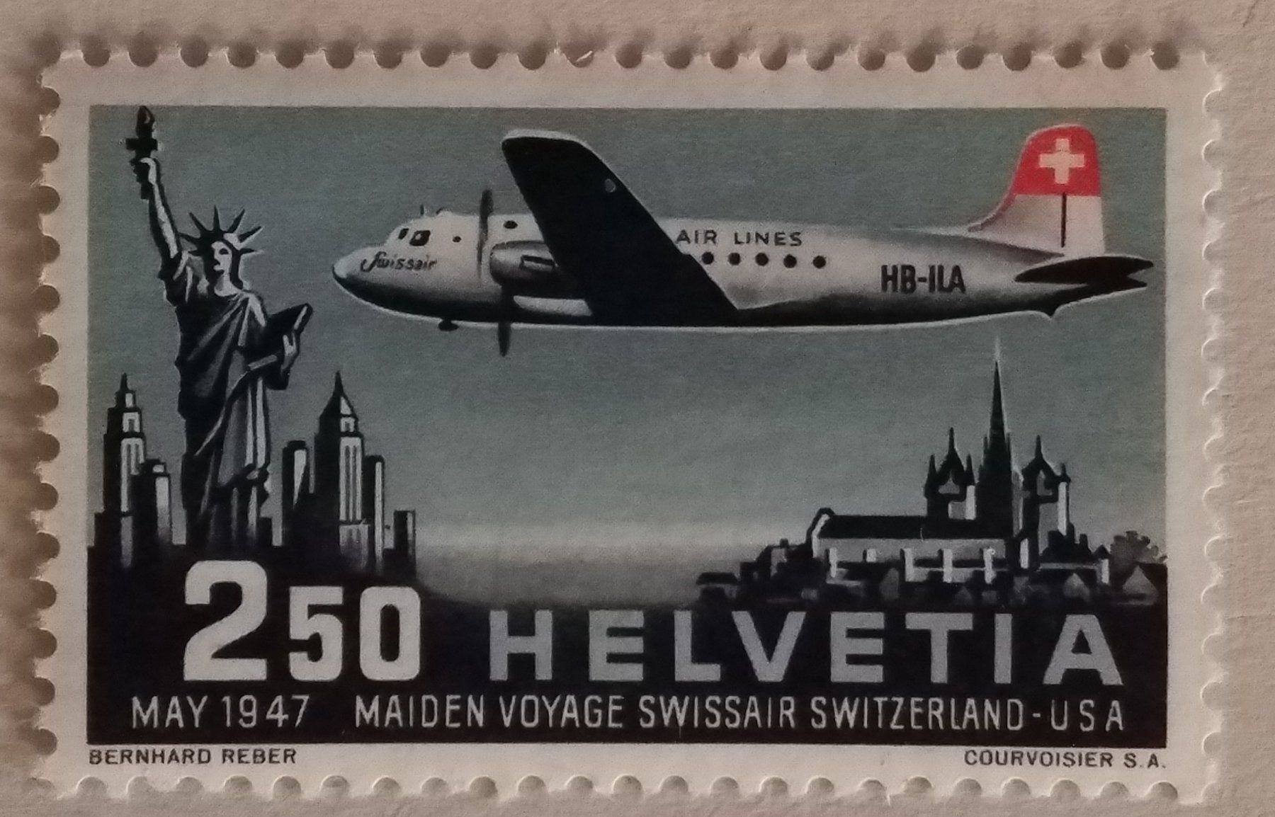Tutti i francobolli: MA267) F42, Flugpostmarke mit 3 Abarten postfrisch LP – Nuovo (secondo la descrizione) da Baden venduto da Eggi 1
