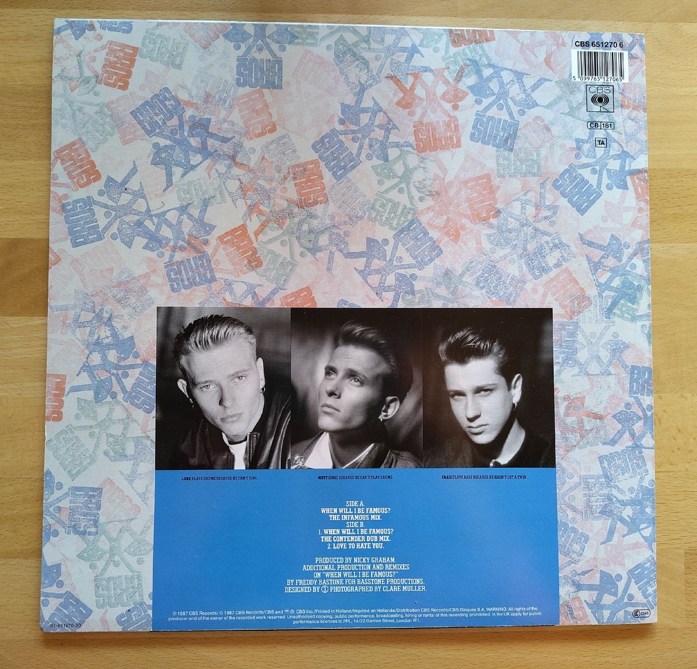 Schallplatten: Bros - When Will I Be Famous? - Maxi Single Schallplatte Top – Gebraucht aus Bonaduz von Gluehwuermchen44 1