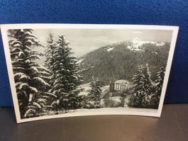 Antike Ansichtskarte Gstaad Royal Palace Hotel im Winter