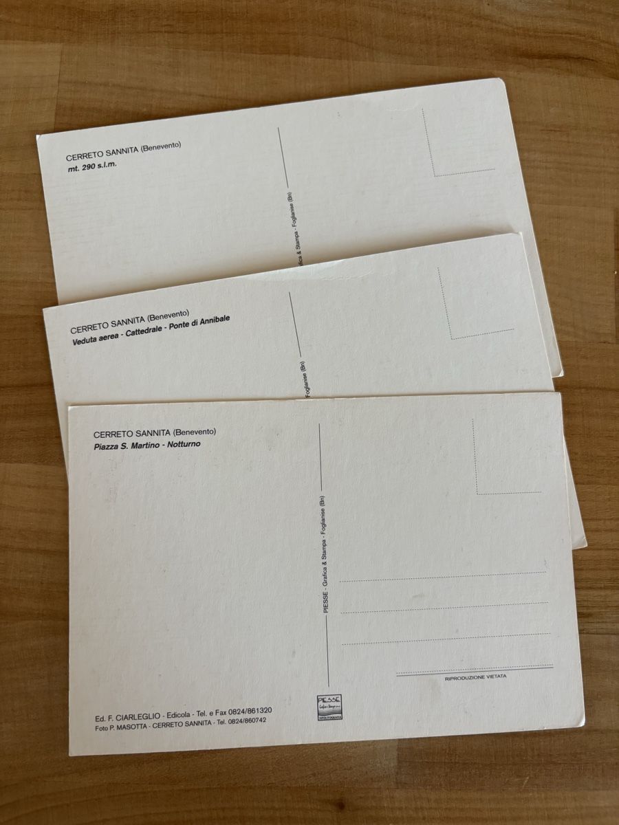 Cartoline postali: 3 AK von Cerreto Sannita – Usato da Rümlang venduto da Kartenpost1 1