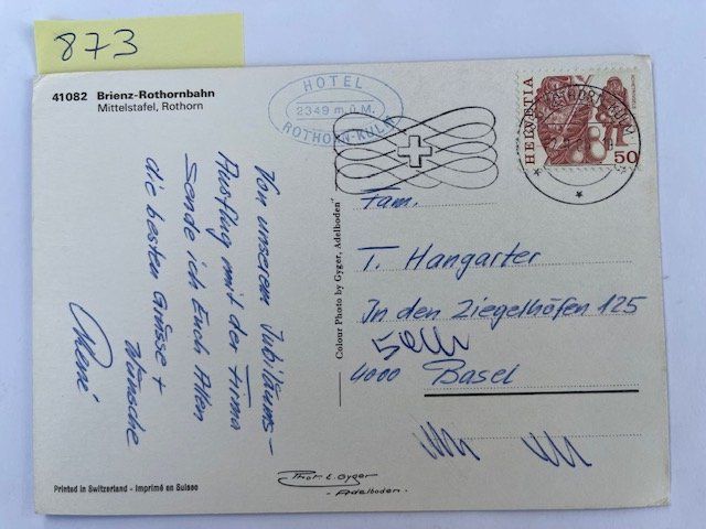 Ansichtskarten: alte Ansichtskarte Brienz Rothornbahn, 1986 – Gebraucht aus Niederwil AG von dahu75 1